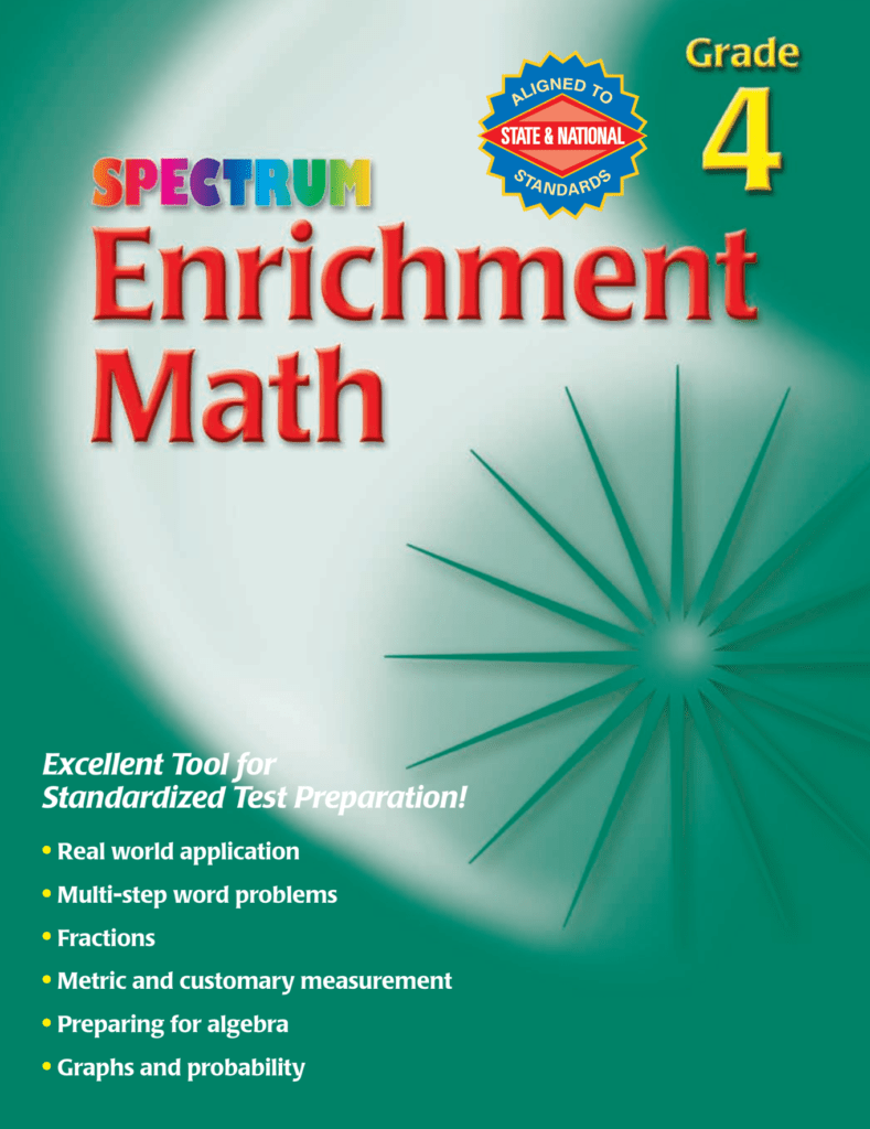 Rich Results on Google's SERP when searching for 'Spectrum Enrichment Math Workbook 4'